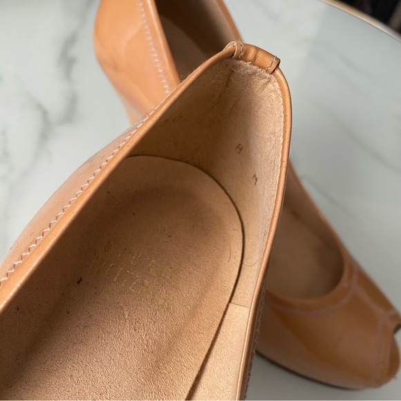 Stuart Weitzman nude opentoe heels - Picture 8 of 10